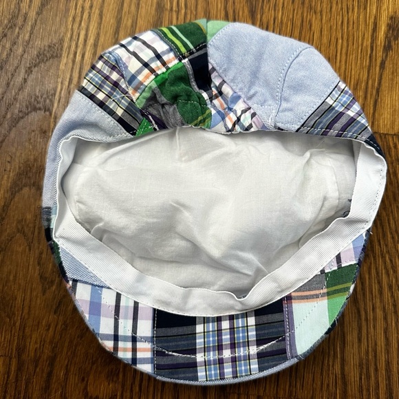 Janie and Jack patchwork plaid newsboy cap, size 6-12M - Picture 3 of 5